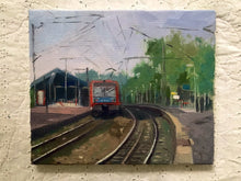 Load image into Gallery viewer, Plein Air Oil Painting Original Art Train station L&#39;isle Adam oil painting on canvas figurative art
