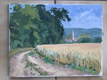 Load image into Gallery viewer, Oil painting on canvas L&#39;Isle Adam original art paysage val d&#39;oise french landscape painting
