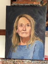 Load image into Gallery viewer, Portrait painting Annie Ernaux original oil painting on canvas french author portraiture female portrait
