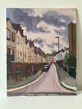 Load image into Gallery viewer, Landscape painting London streets city painting cityscape London Plein Air Painting Oil on Canvas Original London St John woods street
