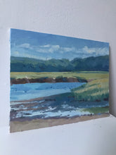 Load image into Gallery viewer, Landscape painting Ipswich Salt Marsh Massachusetts Plein Air Painting Oil on Canvas Original Art allaprima Landscape
