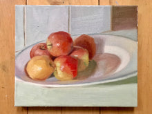 Load image into Gallery viewer, Still Life Painting, Kent apples Original Oil Painting, Figurative painting Oil on canvas, fruit art
