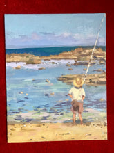 Load image into Gallery viewer, Rabat beach painting Morocco seascape summer Moroccan beach oil painting on canvas plein air rabat landscape
