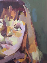 Load image into Gallery viewer, Original oil painting on paper. Portrait of a child allaprima portraiture

